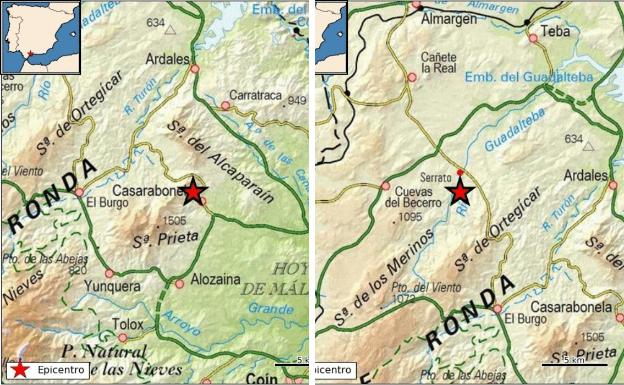 Registrados dos terremotos en Málaga con apenas unas horas de diferencia