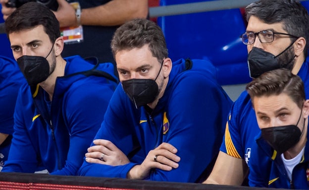 Pau Gasol, espectador de lujo en el Barcelona-Unicaja