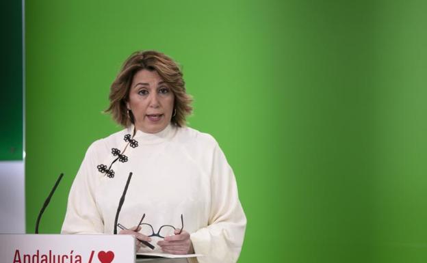 Susana Díaz pide a la Junta que evite a las personas mayores tener que desplazarse para su vacunación