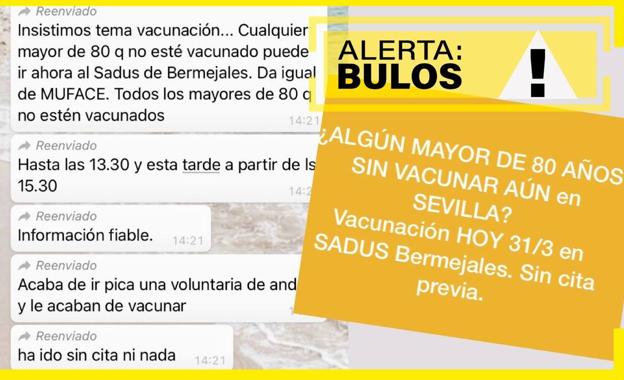 La Junta denuncia un bulo que provoca la aglomeración de 4.000 personas en Sevilla para vacunarse sin estar citadas