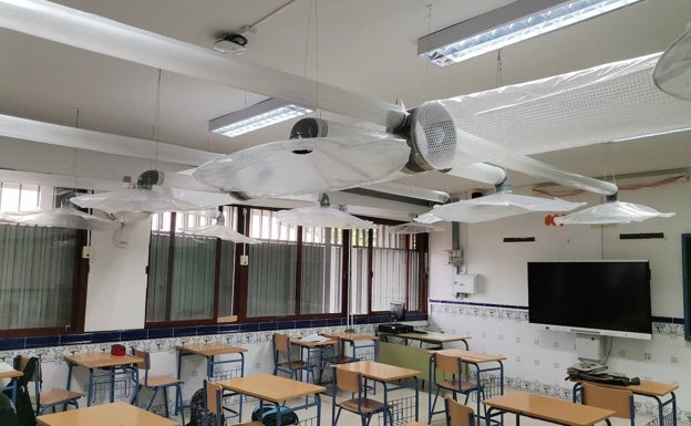Alumnos del IES Mar de Alborán desarrollan un sistema para la renovación del aire en las aulas