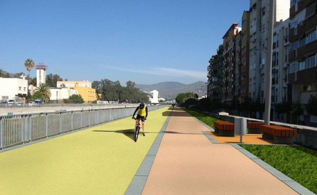 La vía ciclista y senderista del Guadalmedina, bloqueada aún en los trámites del Ayuntamiento seis años después de ser presupuestada