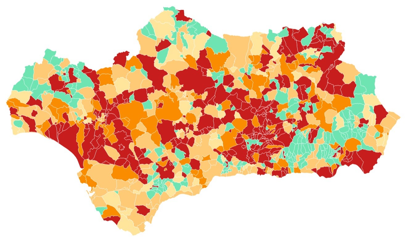 Consulta los municipios de Andalucía en riesgo de cierre perimetral desde este viernes 23 de abril