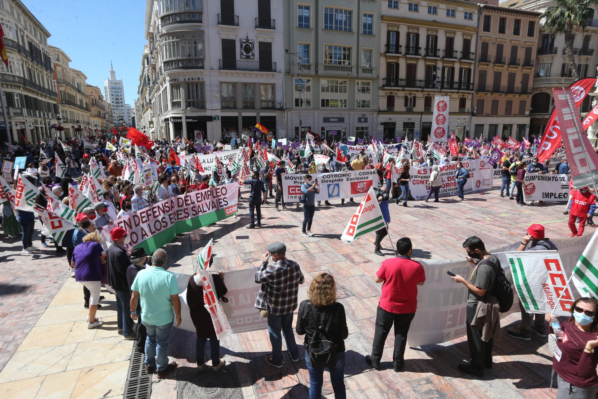 Los sindicatos salen a la calle en Málaga para conmemorar el Día del Trabajo