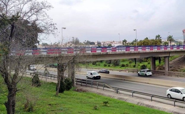 Afecciones al tráfico en el enlace de Cancelada de la autovía A-7 a su paso por Estepona