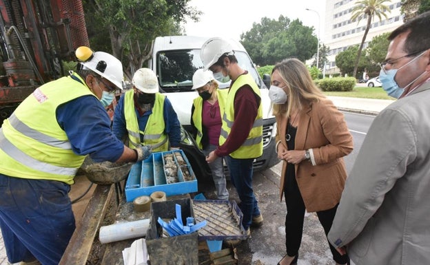 Primeros trabajos sobre el terreno para la prolongación del metro de Málaga hasta el Civil