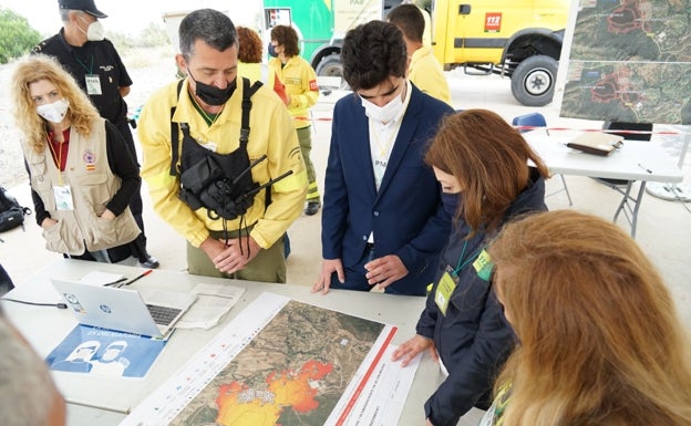 La Junta pone a punto los protocolos de emergencia en un simulacro de incendio forestal en Coín con más de 70 efectivos