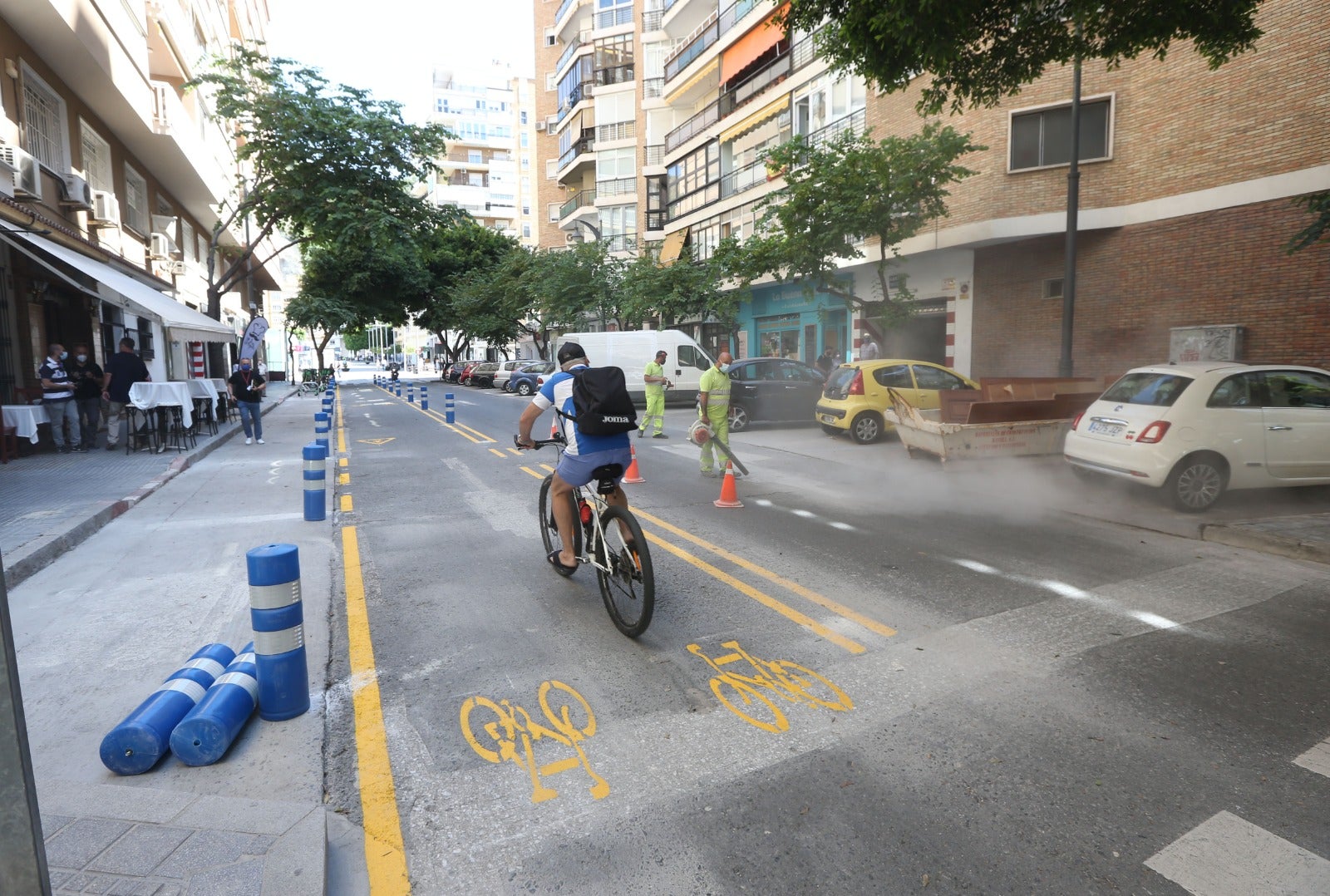 El polémico nuevo carril bici de La Malagueta