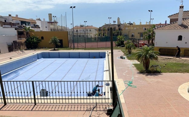 Comienzan los trabajos de mejora del podelideportivo de Cancelada en Estepona