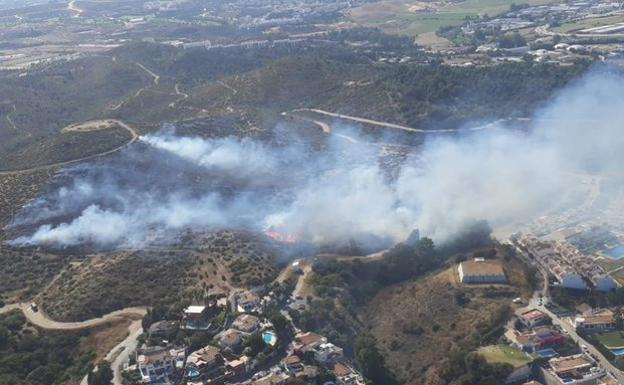 Controlado el incendio forestal en Mijas