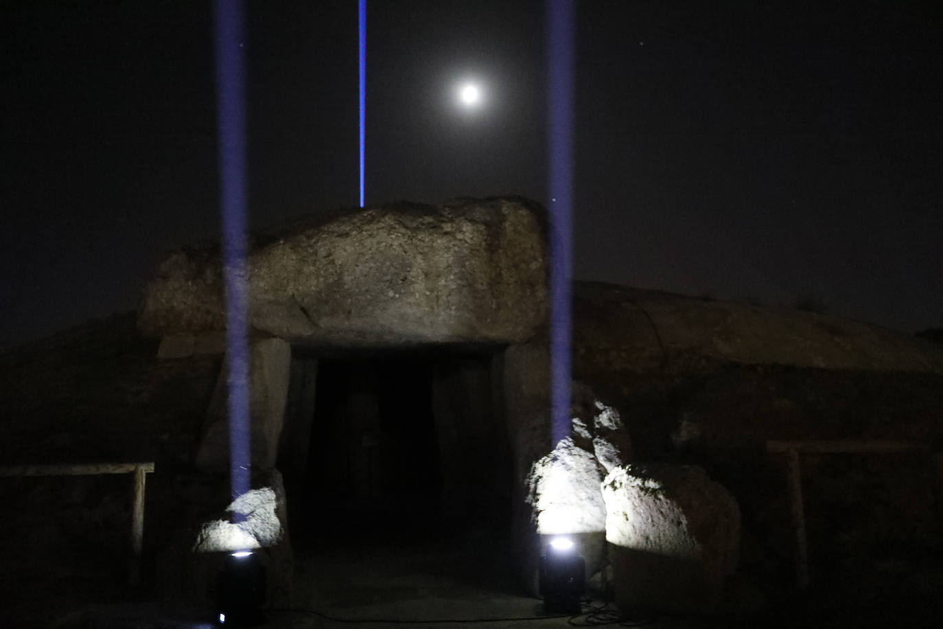 Espectáculo de luces en los Dólmenes de Antequera