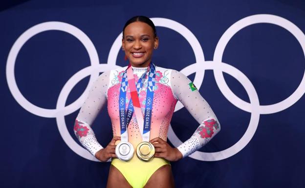 La 'gimnasia-samba' de Rebeca Andrade hace historia en Brasil