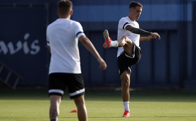 Cufré completa su primer entrenamiento como malaguista y Jozabed cae lesionado