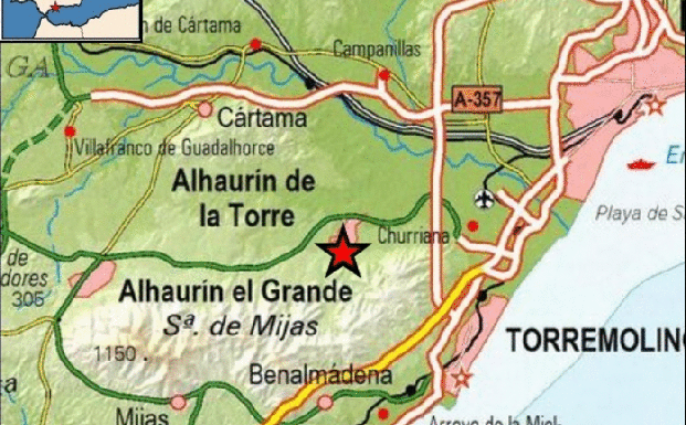 Registrado un terremoto de magnitud 3,3 en Alhaurín de la Torre