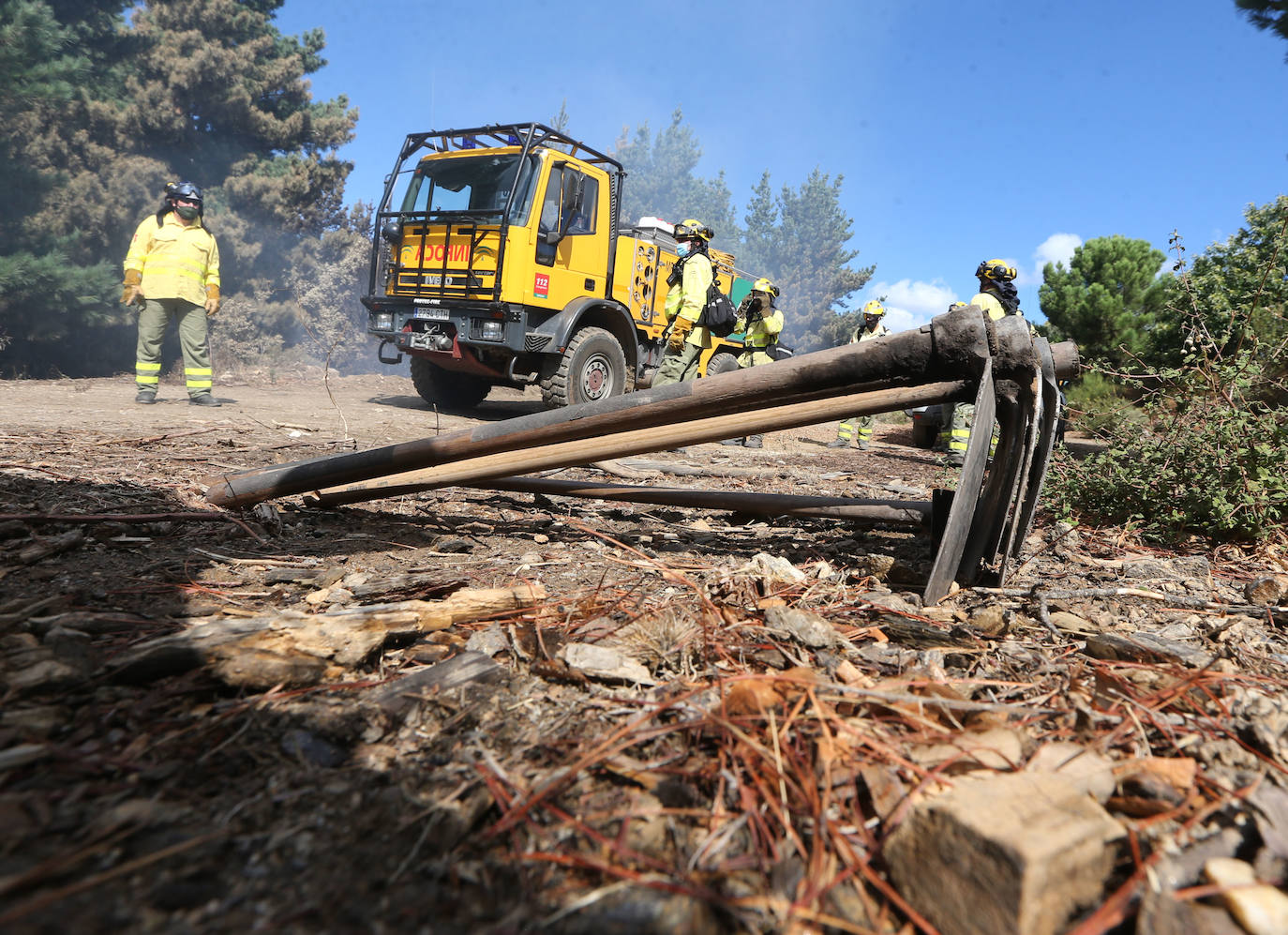 SUR recorre con el Infoca la zona arrasada por el incendio de Sierra Bermeja