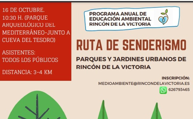 Rincón de la Victoria organiza una ruta de senderismo por parques y jardines urbanos