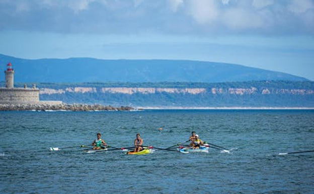 Cuatro medallas malagueñas en el Mundial de remo de mar