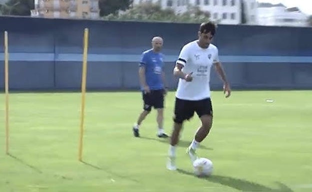 El Málaga se ejercita sin Víctor Gómez en una semana sin descanso hasta después del partido