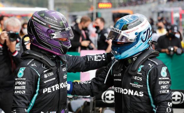 Hamilton, el mejor tiempo; Bottas, la pole