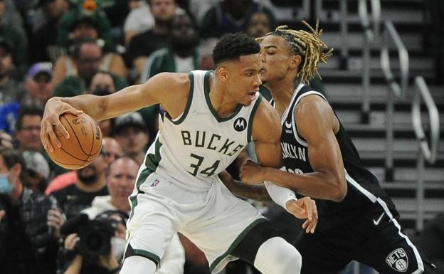 Los Bucks comienzan la defensa del título venciendo a los Nets