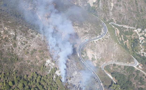 Extinguido el incendio forestal declarado en Ojén