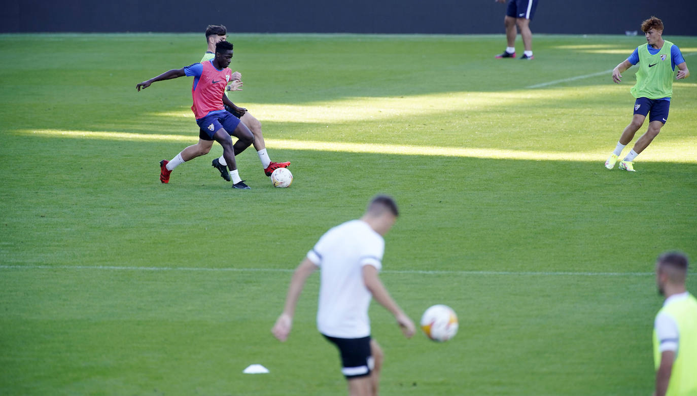 El entrenamiento del Málaga, en imágenes