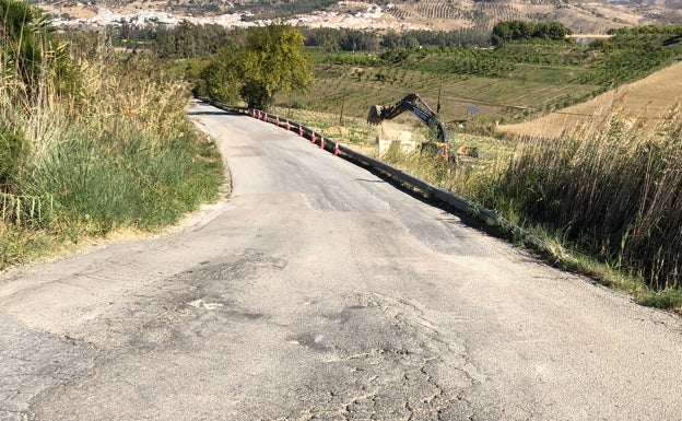 Comienza la construcción de la nueva carretera entre Cerralba y Sierra de Gibralgalia en Pizarra