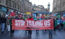 Enorme marcha en Glasgow para presionar a los líderes del clima
