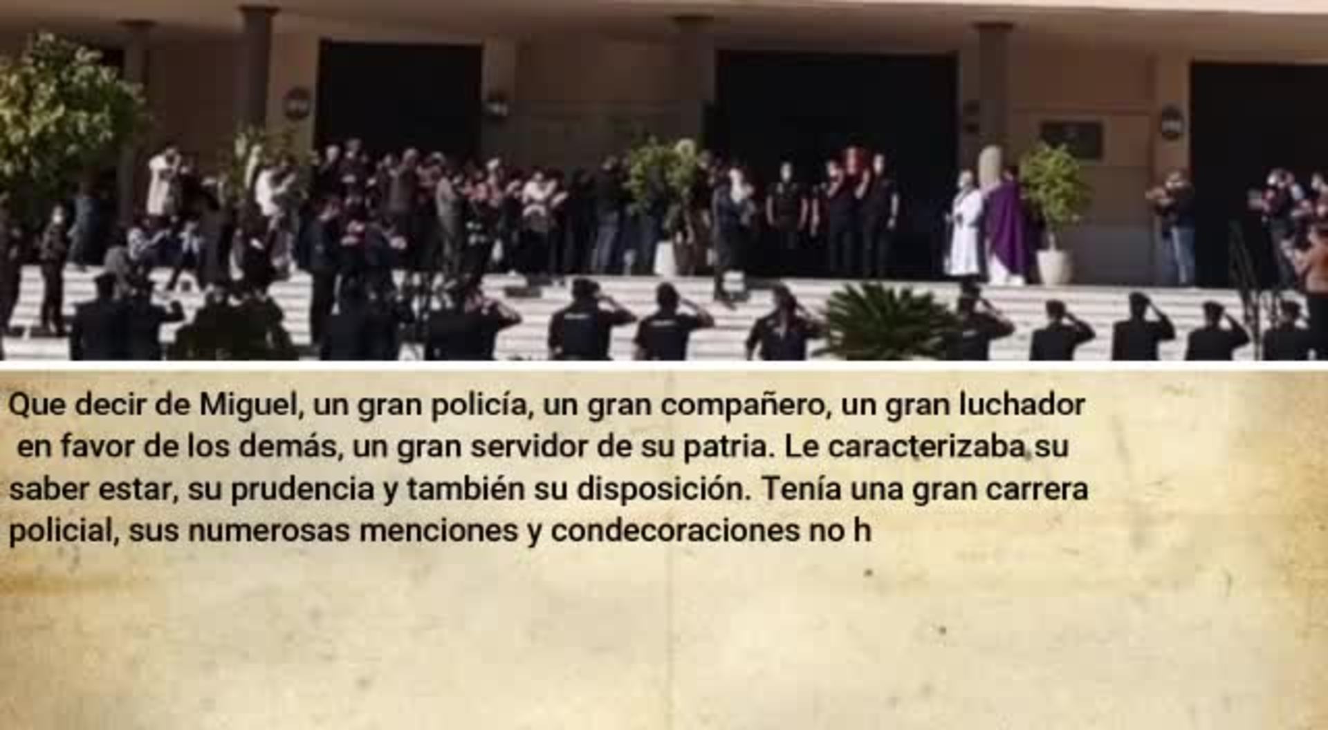 Despedida a Miguel Elías Santos Carballo,  efectivo de la UIP fallecido en Málaga