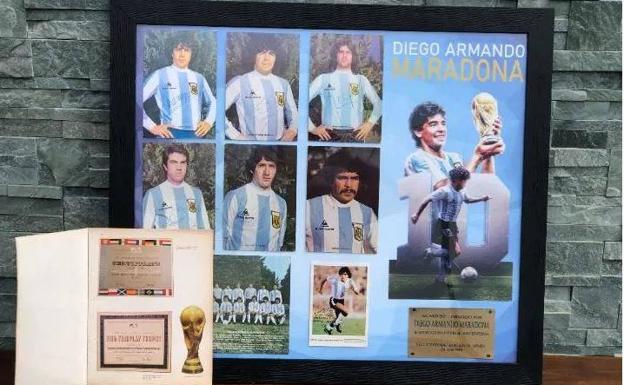 Sale a la venta en el portal malagueño todocoleccion un documento histórico de Maradona por 50.000 euros