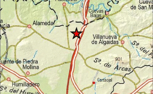 Registrado en Cuevas Bajas un terremoto de 1,7 de intensidad