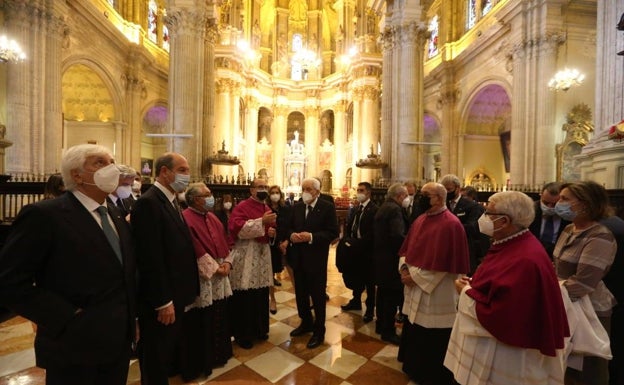 El presidente de la República Italiana: «La Catedral de Málaga es espléndida e inconfundible»