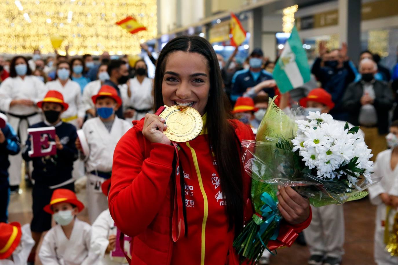 Recibimiento en Málaga a la campeona mundial María Torres