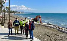 Trabajos de urgencia para reparar el saneamiento afectado por el temporal costero en San Pedro