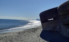 El último temporal destroza un búnker militar en la playa de Sotogrande