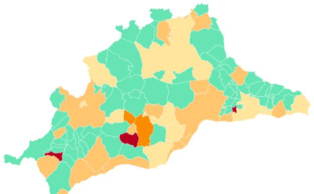 Málaga contabiliza 49 municipios con contagios de Covid en dos semanas a un día de la revisión de las restricciones