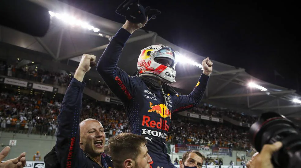 La celebración del título de Verstappen, en imágenes