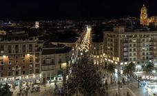 Las luces de Navidad, protagonistas de un insólito time-lapse de Málaga