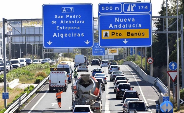 El kilometraje de toda la A-7 cambia en Málaga: la salida de Marbella será la 1.044 y la de Vélez, la 953