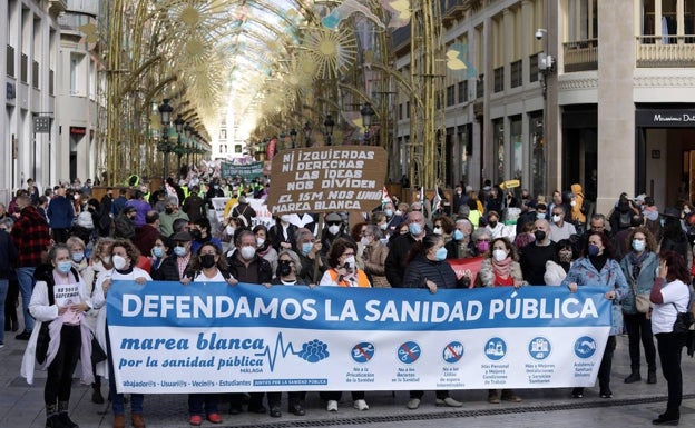 Marea Blanca reclama en Málaga más recursos para la sanidad pública