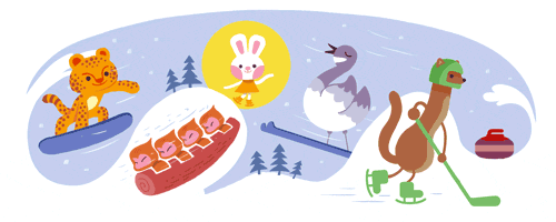 Google celebra en su doodle el inicio de los Juegos Olímpicos de Invierno 2022
