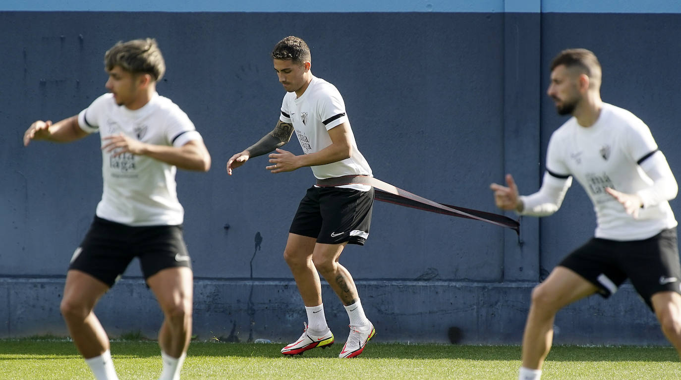 El entrenamiento del Málaga, en imágenes