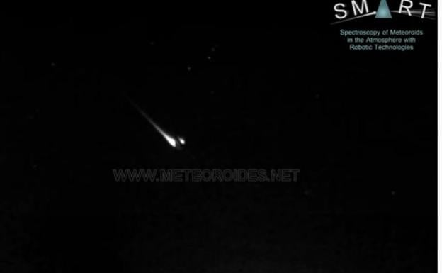 Una gran bola de fuego, visible con claridad en Andalucía y otros puntos de España