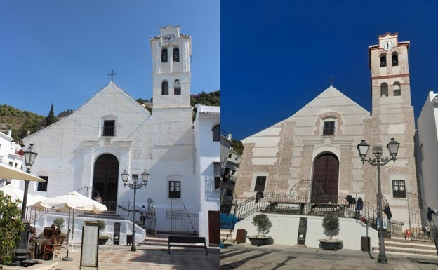 La iglesia de Frigiliana estrena fachada tras su remodelación