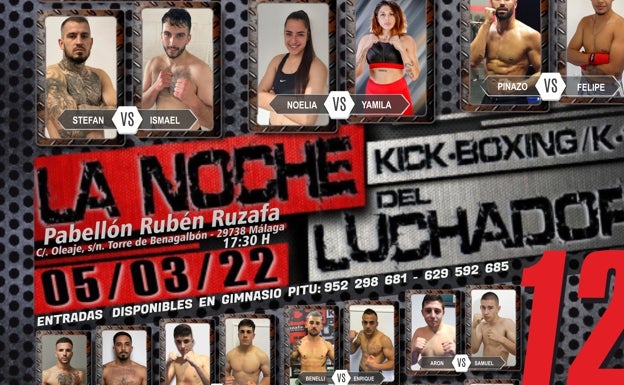 Rincón de la Victoria acoge la XII Noche del Luchador con 18 combates de Kick-Boxing y K1