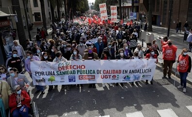 Málaga alza la voz en defensa de la sanidad pública en Andalucía