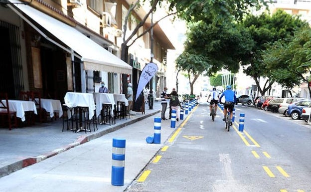 Málaga encarga el primero de los cuatro carriles bici que acometerá este año