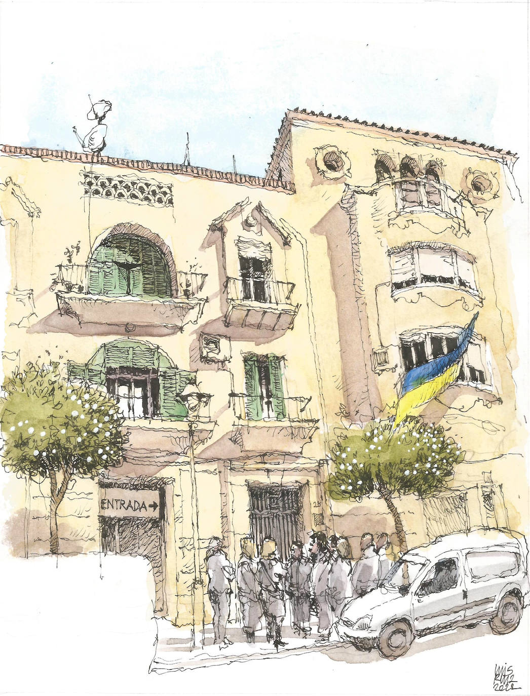 Naranjos y girasoles