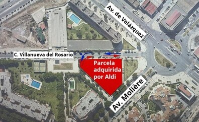 Aldi proyecta un nuevo establecimiento en Málaga junto a la avenida de Moliere