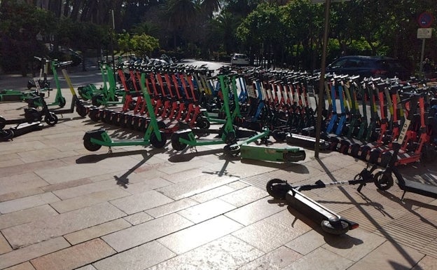 Málaga habilitará más aparcamientos para patinetes de alquiler